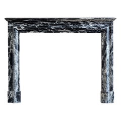 Late Nineteenth Century French Nero Marquina Fireplace