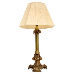 Antique Victorian Brass Table Lamp