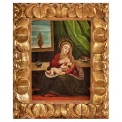 Flemish School 16th Century '1530/1550' "The Virgin of the Milk"