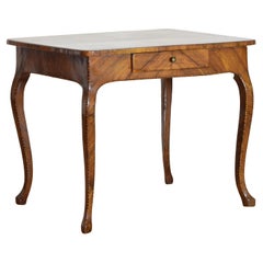 18th Century Italian Veneered and Inlaid Walnut Writing Table