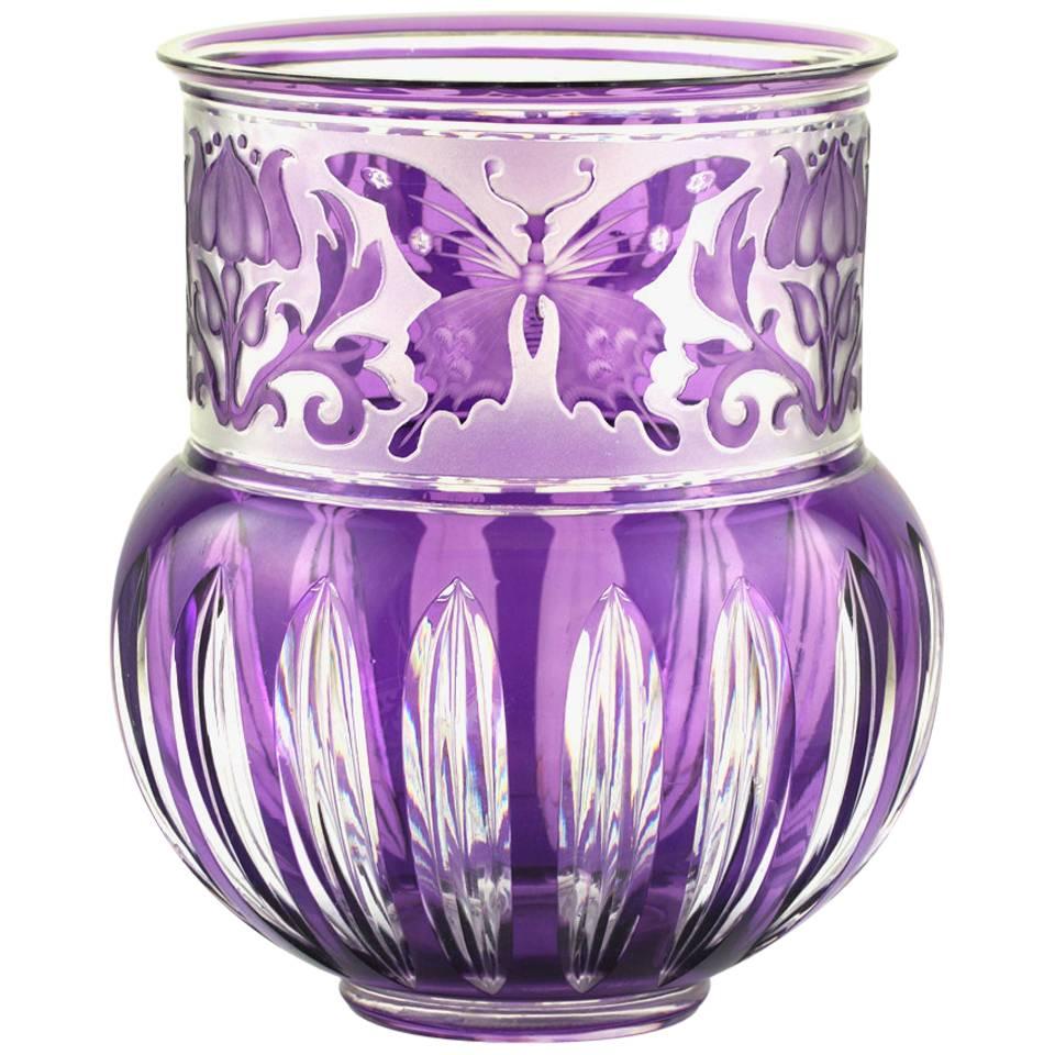 Val St. Lambert Art Nouveau Vase