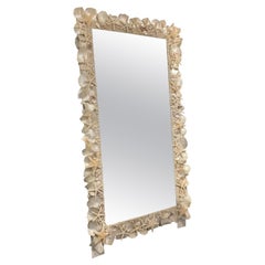 White Shell Framed Extra Extra Large Mirror, France, Contemporary