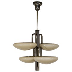 Vintage Unusual Art Deco 4-Flamming Chandelier, 1930s