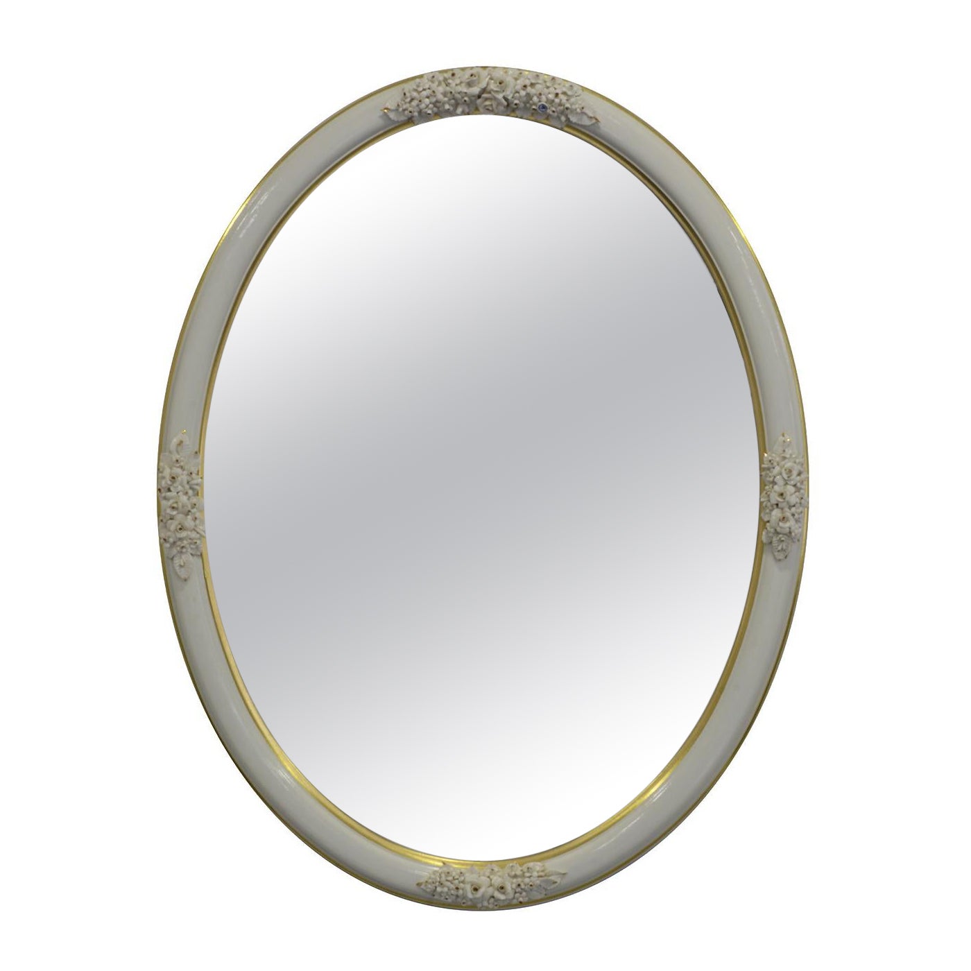 Roses and Buds Oval Mirror