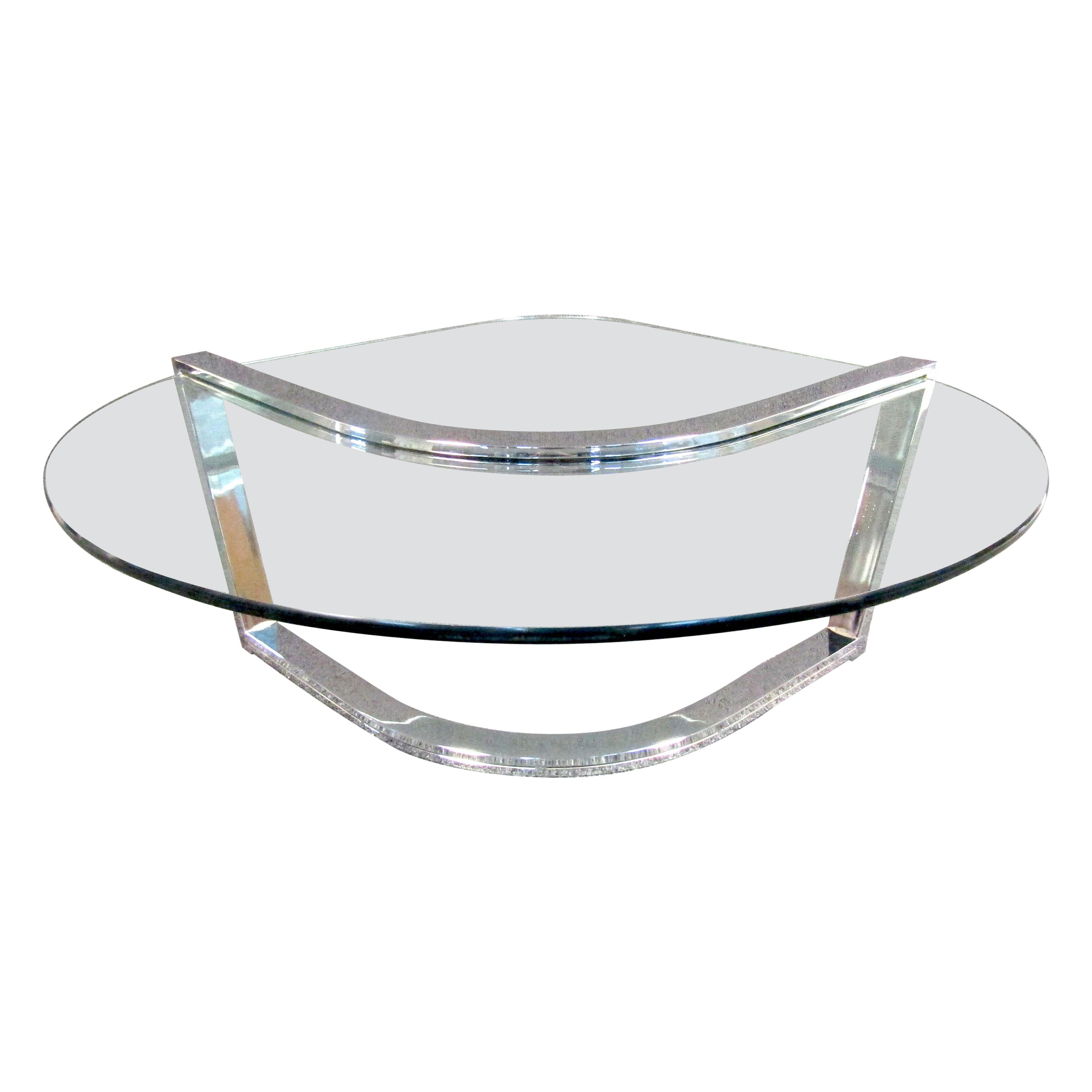 Vintage Modern Glass Coffee Table by Pace