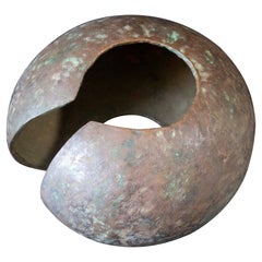 African Bronze Torque Neck Ring Nigerian Vintage Table Sculpture