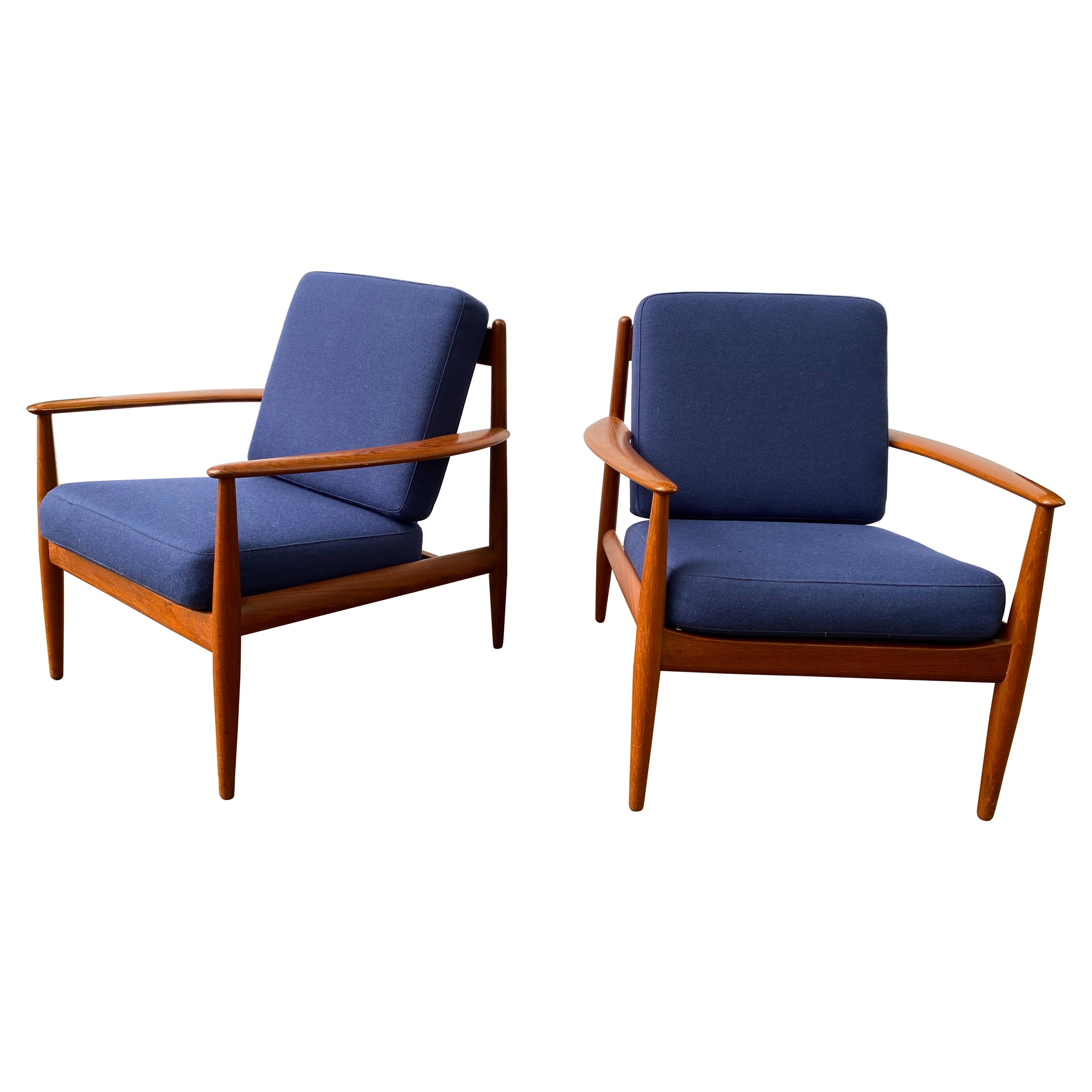 Grete Jalk Teak Lounge Chairs