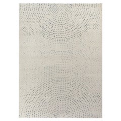 Rug & Kilim’s Distressed Modern Rug in All over Gray, Blue Abstract Pattern