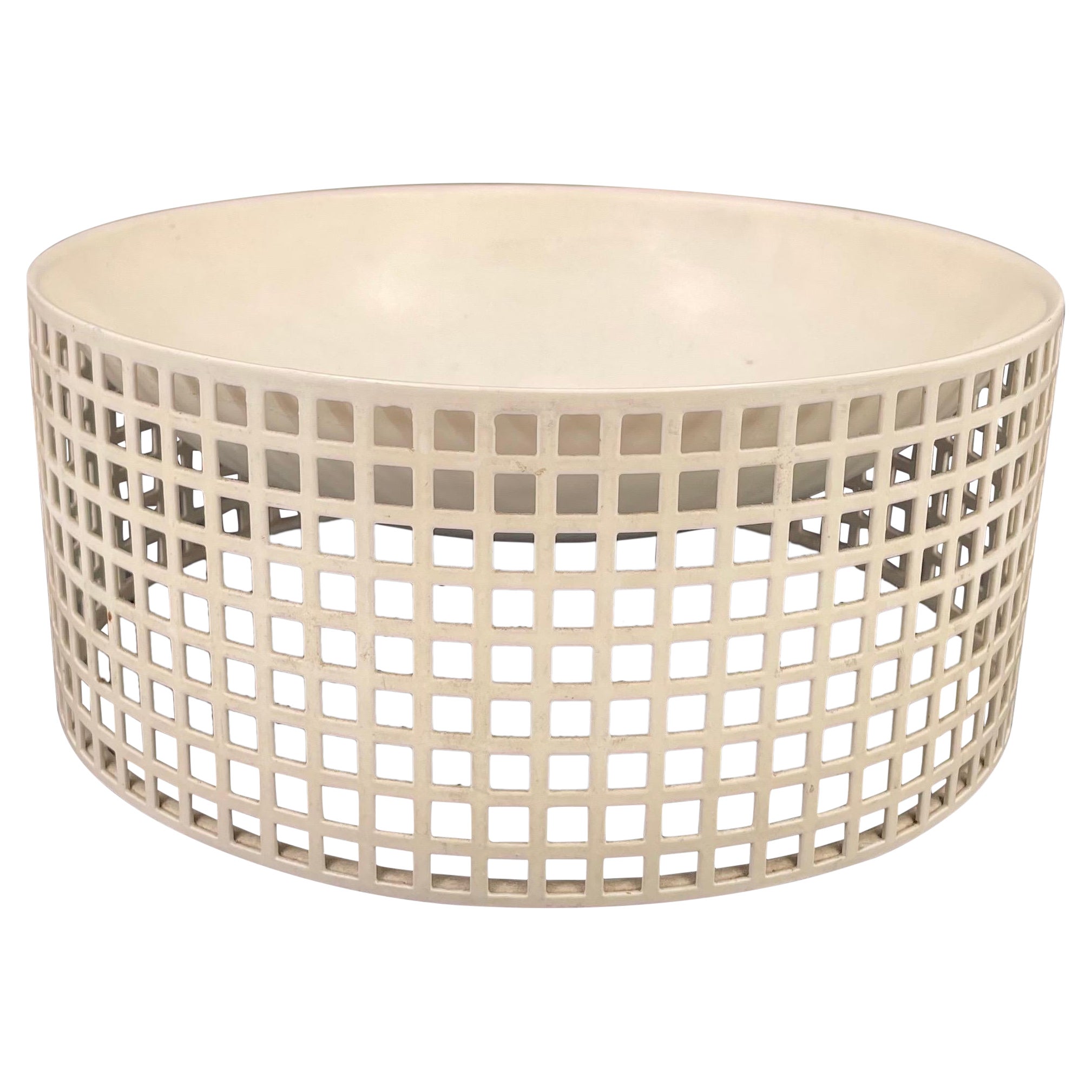 Rare Perforated Metal Bowl Designed by Joseph Hoffman for Bieffeplast