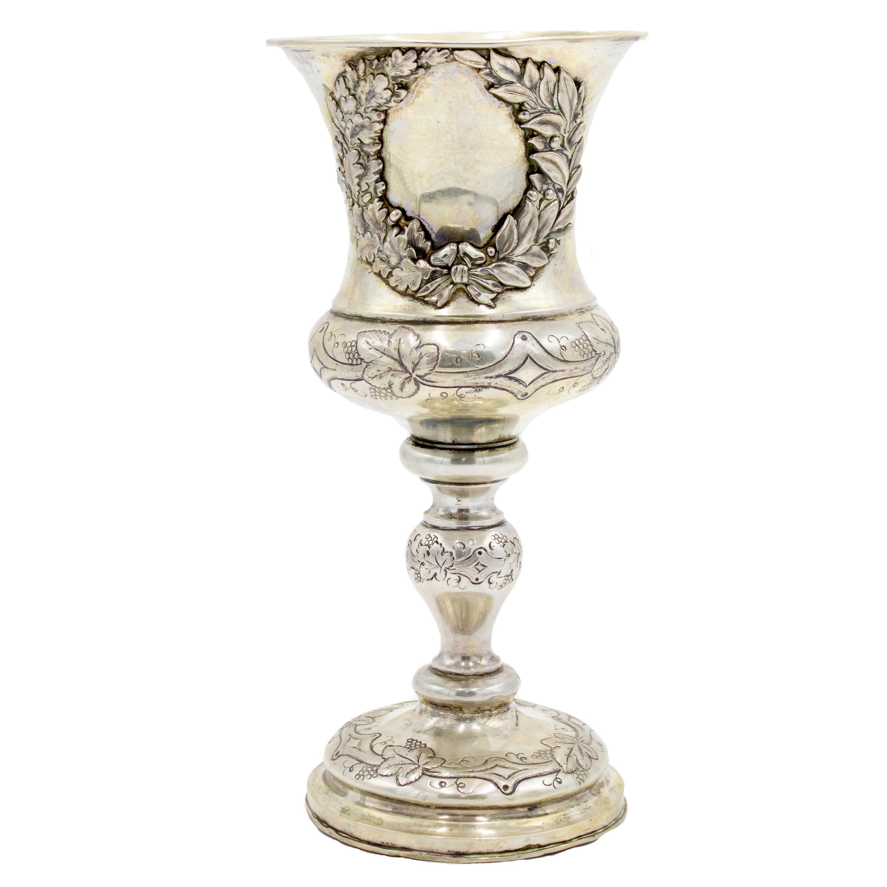 19th Century Italian Renaissance Style Silver Chalice For Sale