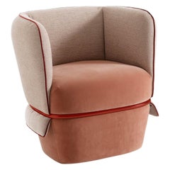 Chemise Pink and Beige Armchair by Studio LI_DO