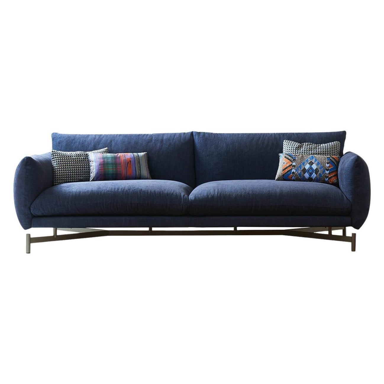 Koa Blue Sofa by Angeletti Ruzza For Sale
