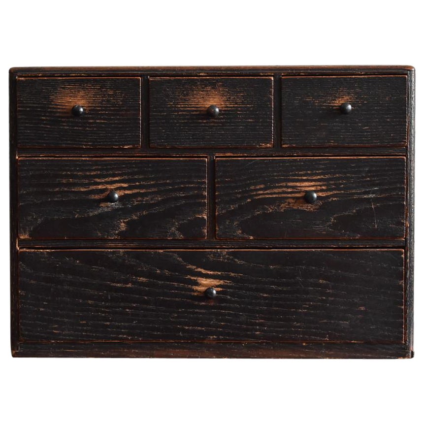 Japanese Old Small Wooden Drawer / 1912-1950 / Accessory Case/ Taisho-Showa For Sale