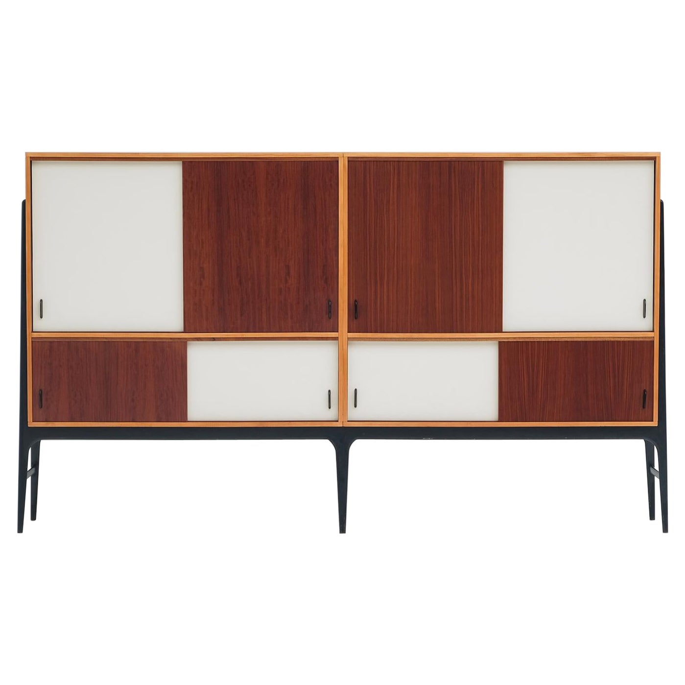 Alfred Hendrickx Exclusive Large Sideboard with Black Lacquered Base, 1950s
