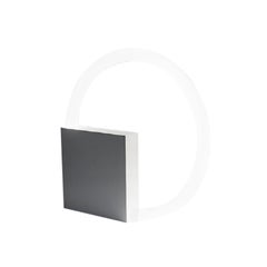 Lampe de table circulaire Aldo Van Den Nieuwelaar 1968 avec étui en acier