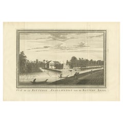 Antique Print of the Fortress of Ancol by Van Schley 'c.1750'