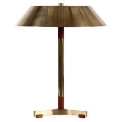 Lampe de bureau danoise Jo Hammerborg President Vintage en laiton par Fog & Mørup:: années 1960