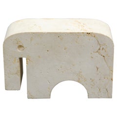 Travertine Elephant by Fratelli Mannelli for Raymor Signed