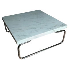 Michael McCarthy for Cassina Carrara Marble & Chrome Table