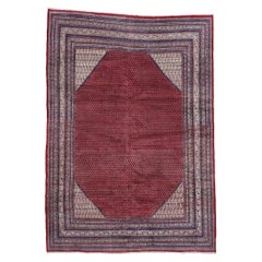 Tapis persan vintage Sarouk Mir Boteh de style jacobéen