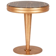 Art Deco Glasgow Side Table Marble Gold Bronze Handmade Portugal Greenapple