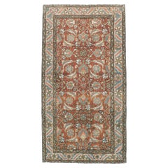 Early 20th Century Handmade Persian Heriz Throw Rug