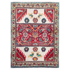 Mid-20th Century Handmade Persian Mahal Throw Rug