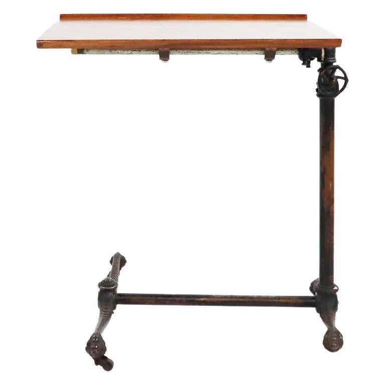 19th Century Adjustable Drafting Table in Cast Iron