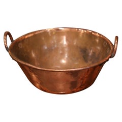 Antique Mid-19th Century French Copper and Brass Jelly Bowl from Normandy