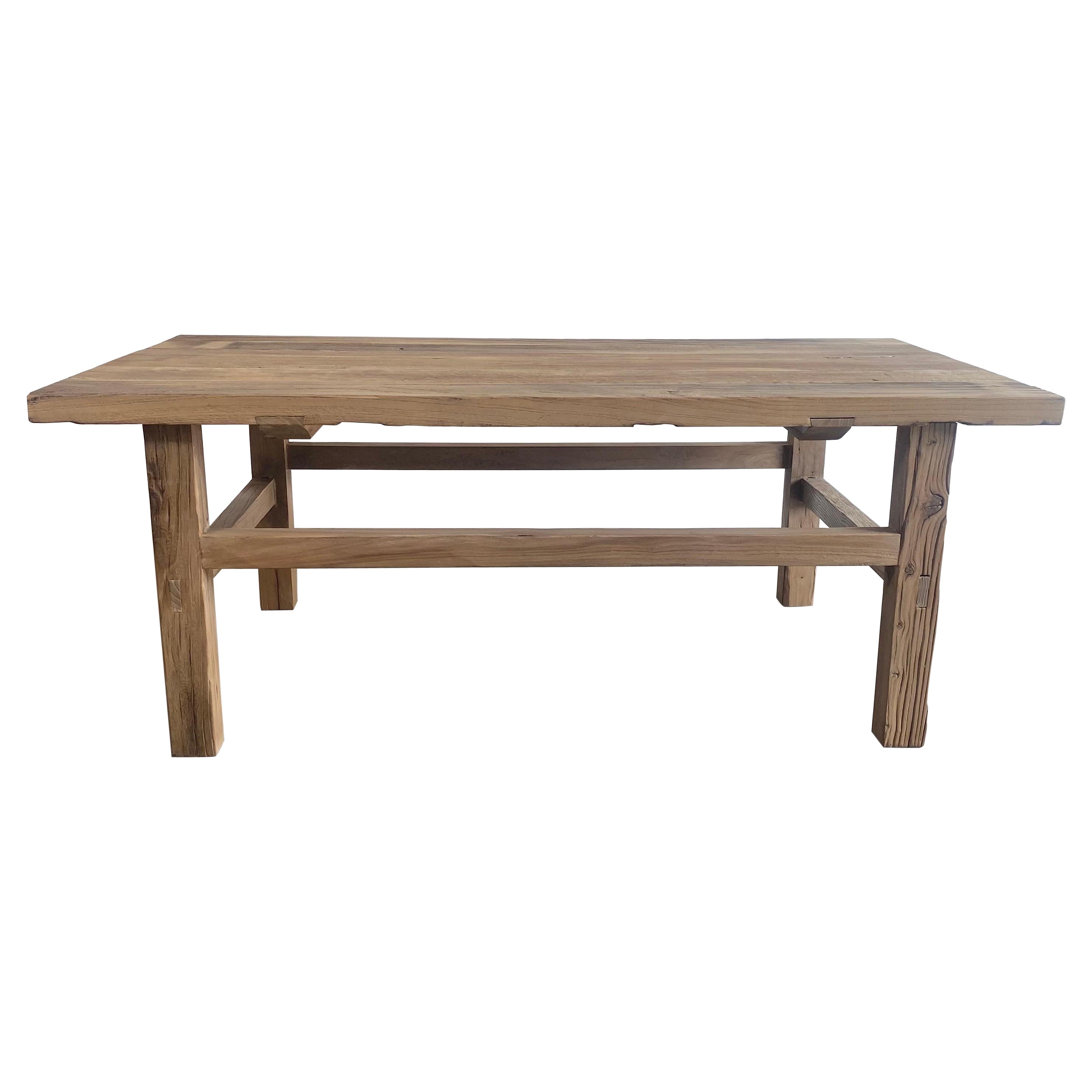 Vintage Elm Wood Coffee Table