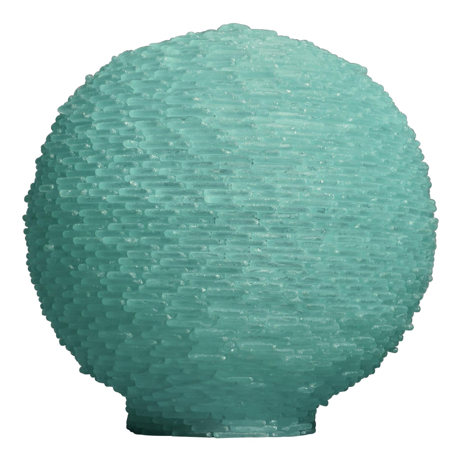 Murano Terrestrial Globe Art glass Round Water Green Color Table Lamp, 1970