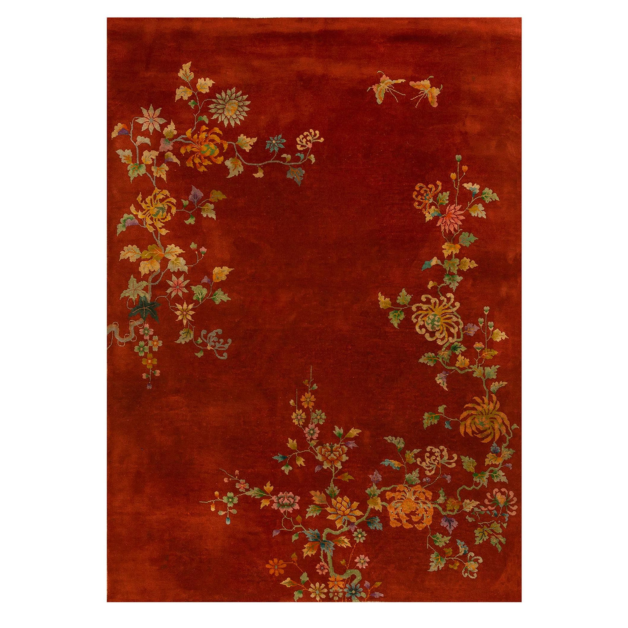 1920s Chinese Art Deco Carpet ( 6'  x 8' 6'' - 183 x 260 cm) For Sale