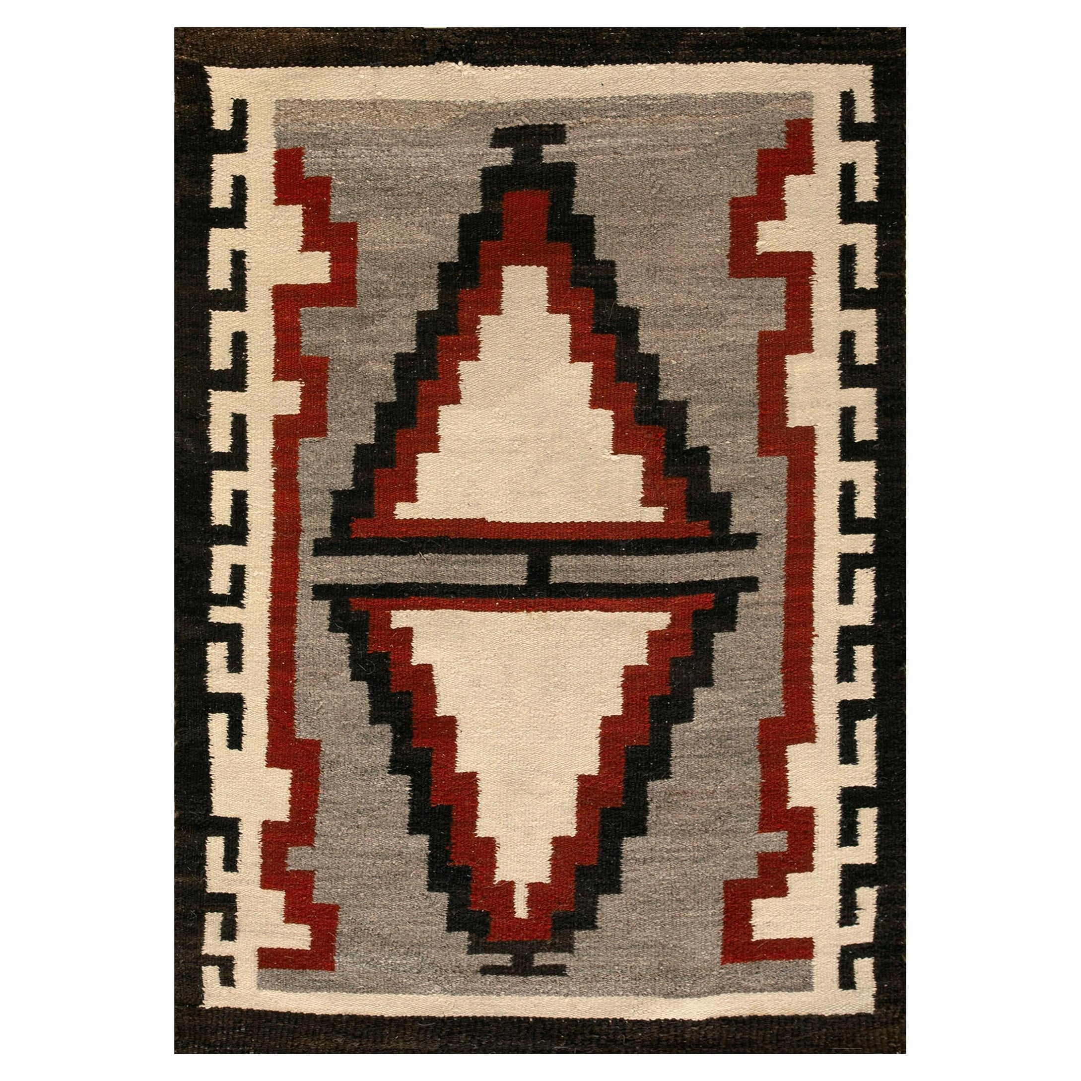 1930s American Navajo Carpet ( 2'6" x 3'10" - 76 x 117 )