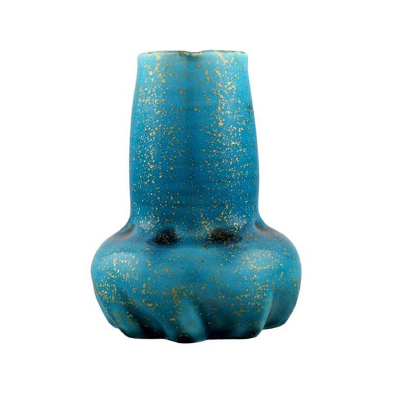 Clément Massier for Golfe Juan, Antique Vase in Glazed Ceramics