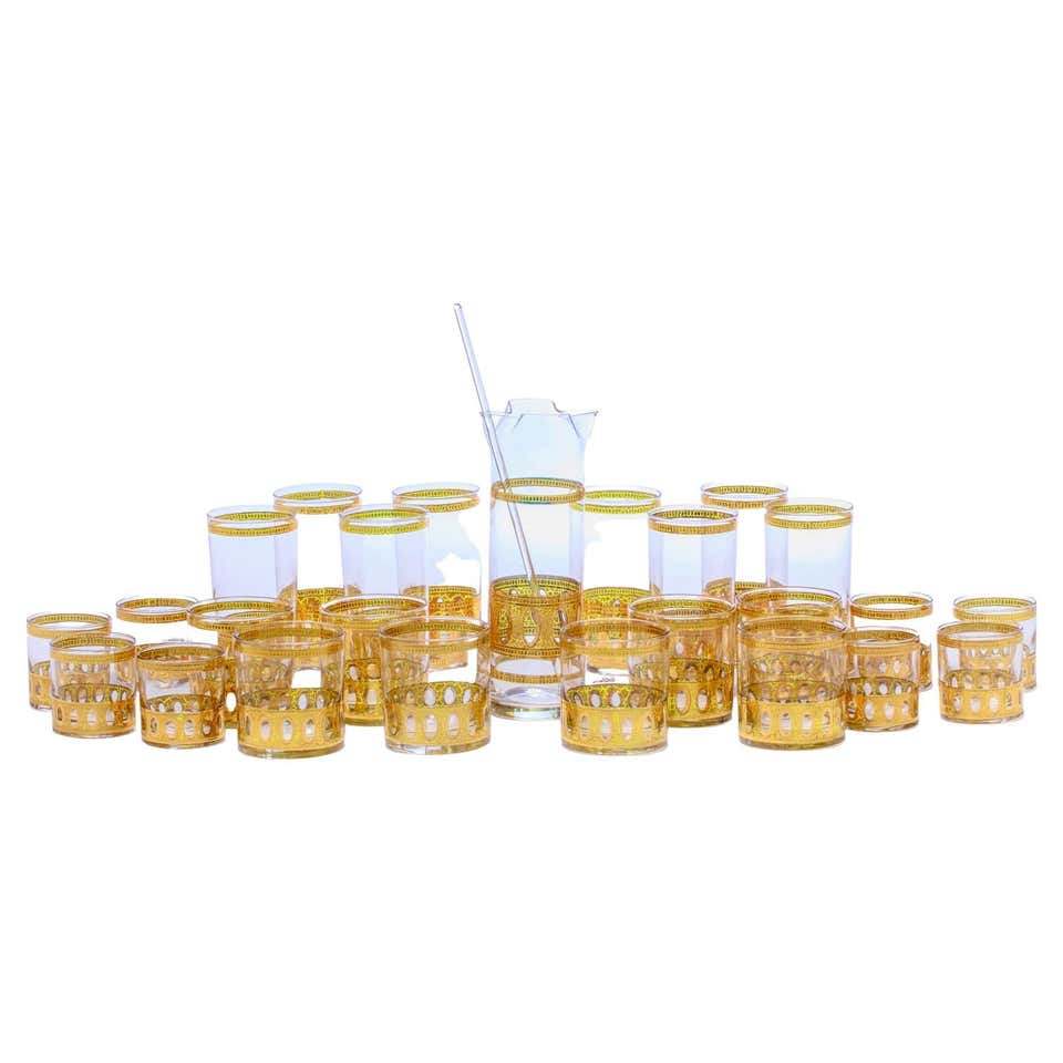 Set of 8 MidCentury Modern Regalia Highball Glasses Designed by