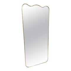 Vintage Magnificant Brass Mirror, 1960, Italy