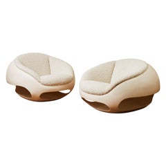 Vintage Fiberglass Armchairs by Mario Sabot, 1970s