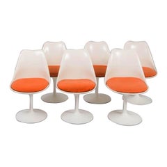 Eero Saarinen & Knoll, "Tulip" 6 chaises tulipe