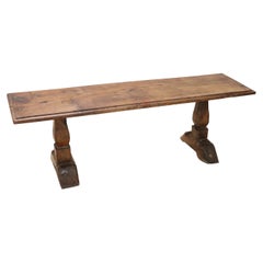 Early 18th Century Walnut Antique Rustic Bench