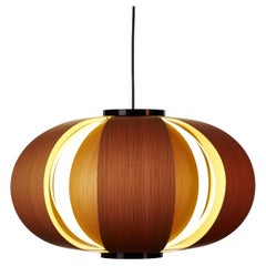 Large 'Disa' Wood Suspension Lamp by J.A. Coderch for Tunds