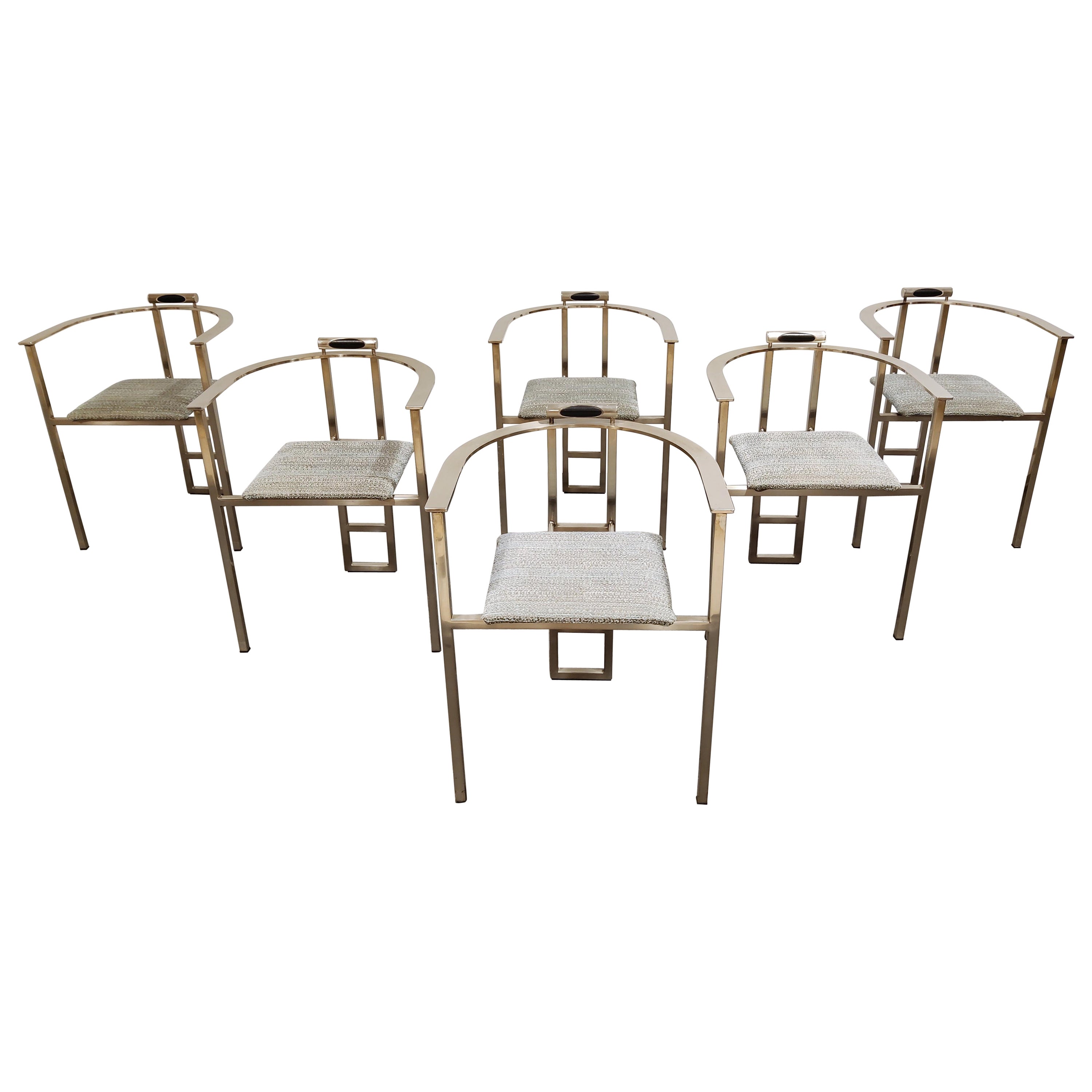 Vintage Dining Chairs by Belgo Chrom, Set of 6, 1980s