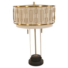 Contemporary Gold Metal Geometric Design Table Lamp