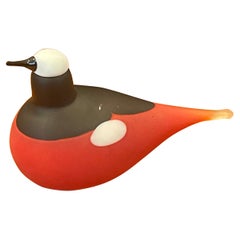 Art Glass Bird Sculpture by Oiva Toikka for Iittala of Finland