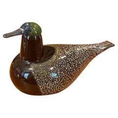 Sculpture d'oiseau en verre d'art d'Oiva Toikka pour Iittala de Finlande