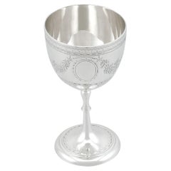 Antique Victorian 1866 Sterling Silver Goblet