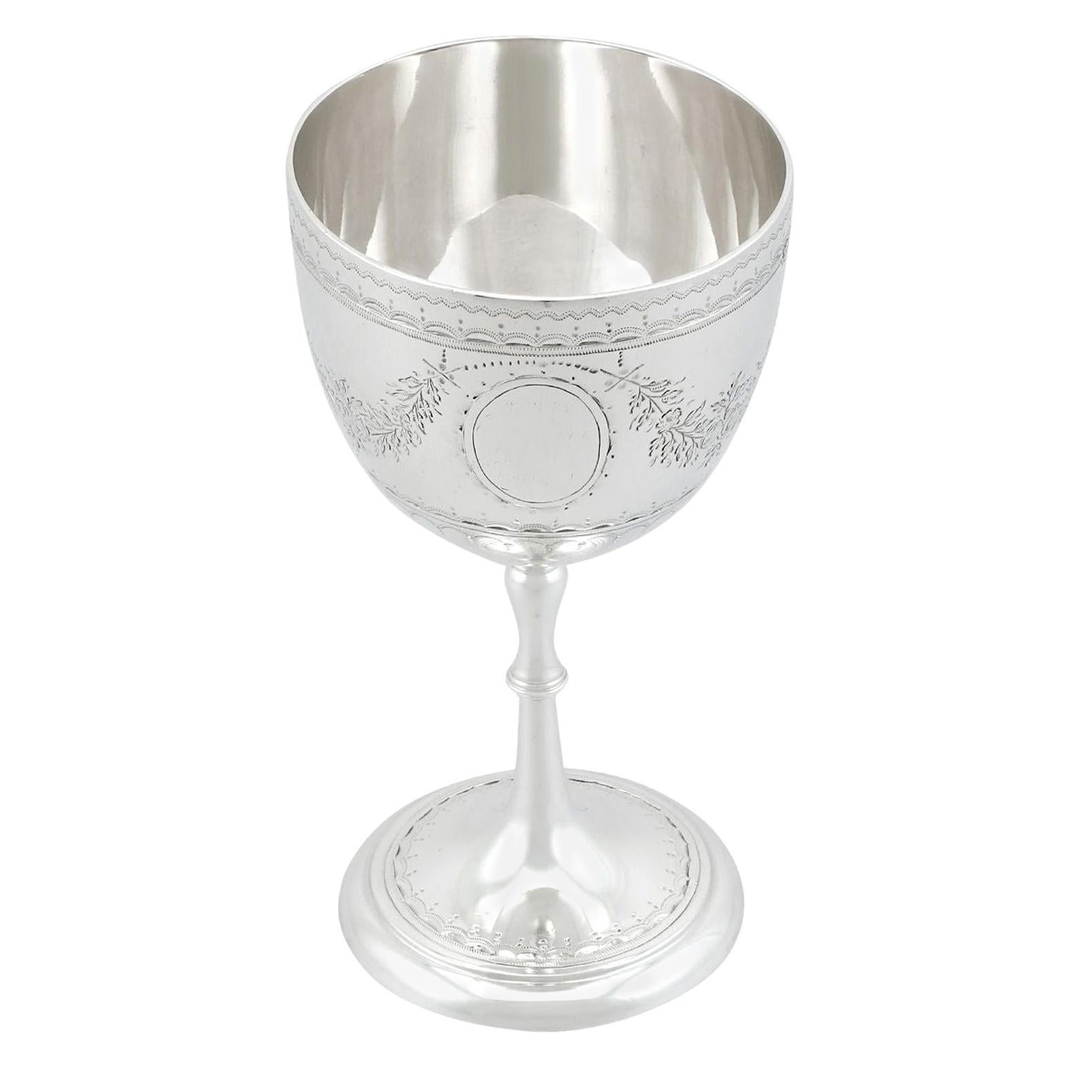Antiker viktorianischer Goblet aus Sterlingsilber, 1866