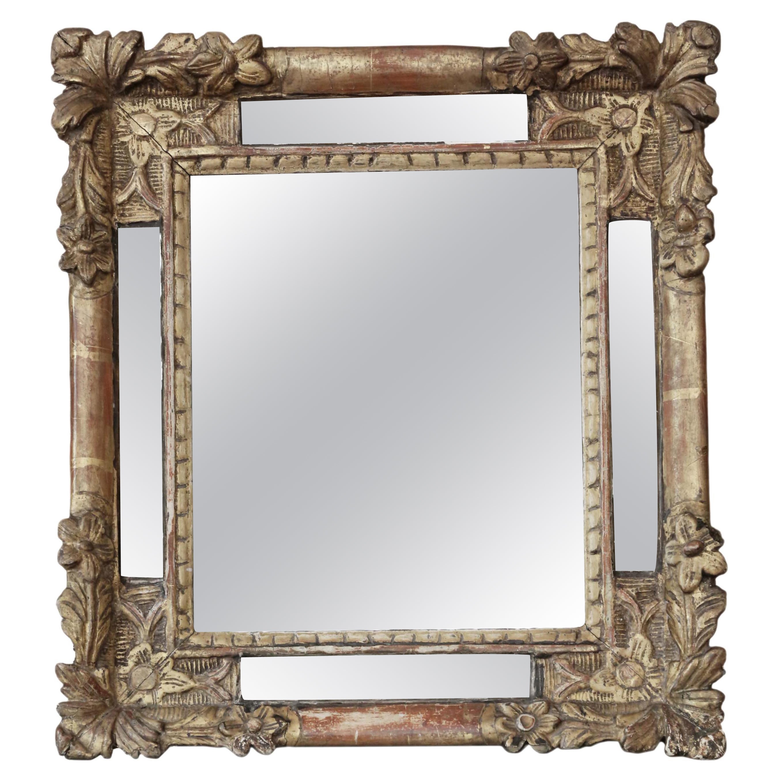 Antique Gilt Overmantle Wall Mirror Early 19th Century For Sale