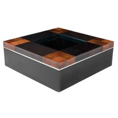 Checker Burl Bar Coffee Table by Willy Rizzo