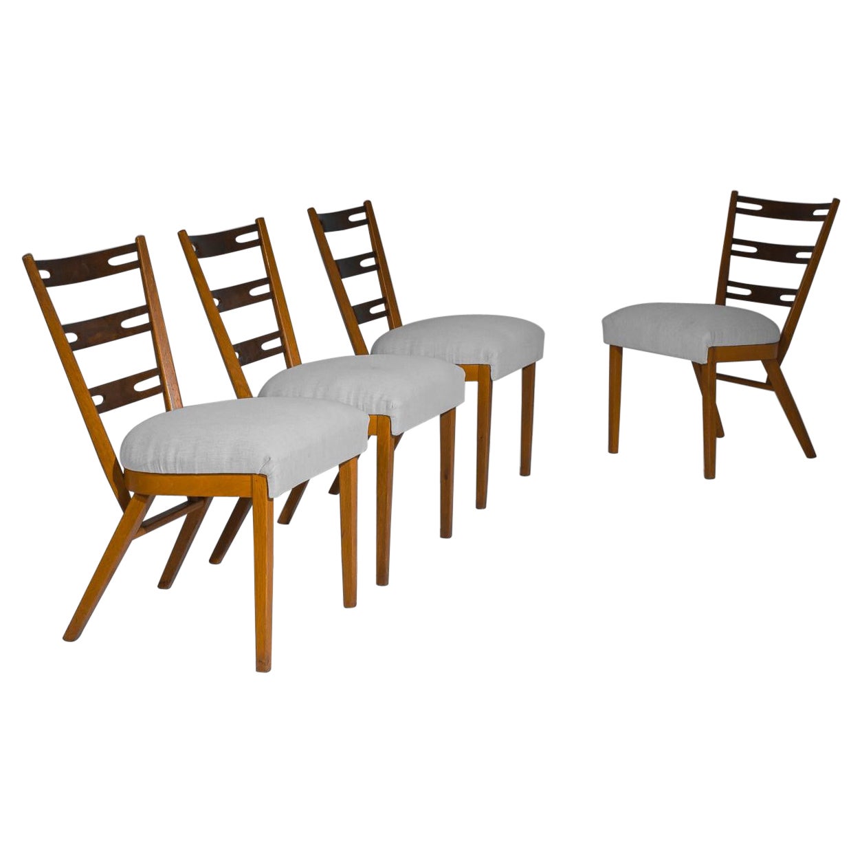 1960s Czech Mid-Century Dining Chairs, Set of Four