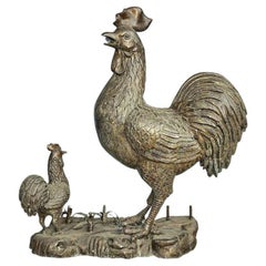 Large Bronze Rooster, 20th Century